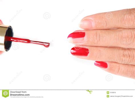 Nail art design red brush